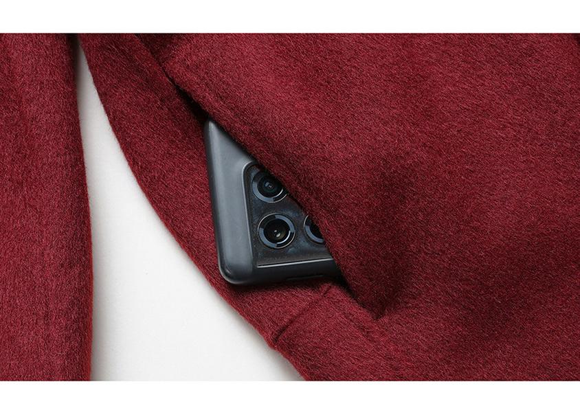 2026 Autumn Elegant Wool Lapel Coat for Moms – Double-Faced Windbreaker Jacket for Middle-Aged and Elderly Women