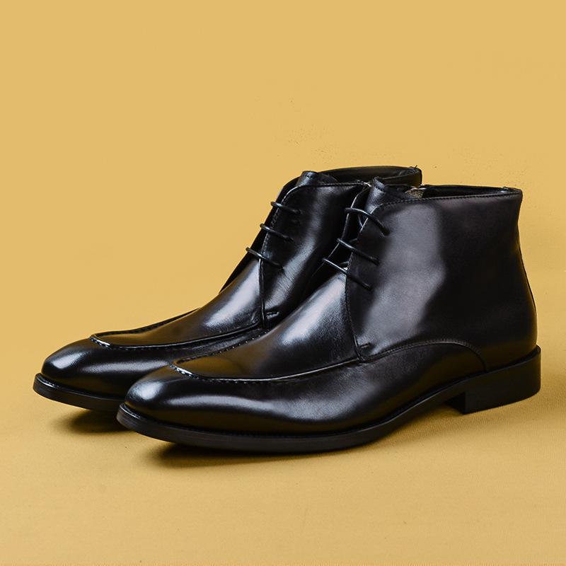 Martin Boots Men'S High-Top Shoes Men'S Genuine Leather Business Dress British Retro Boots
