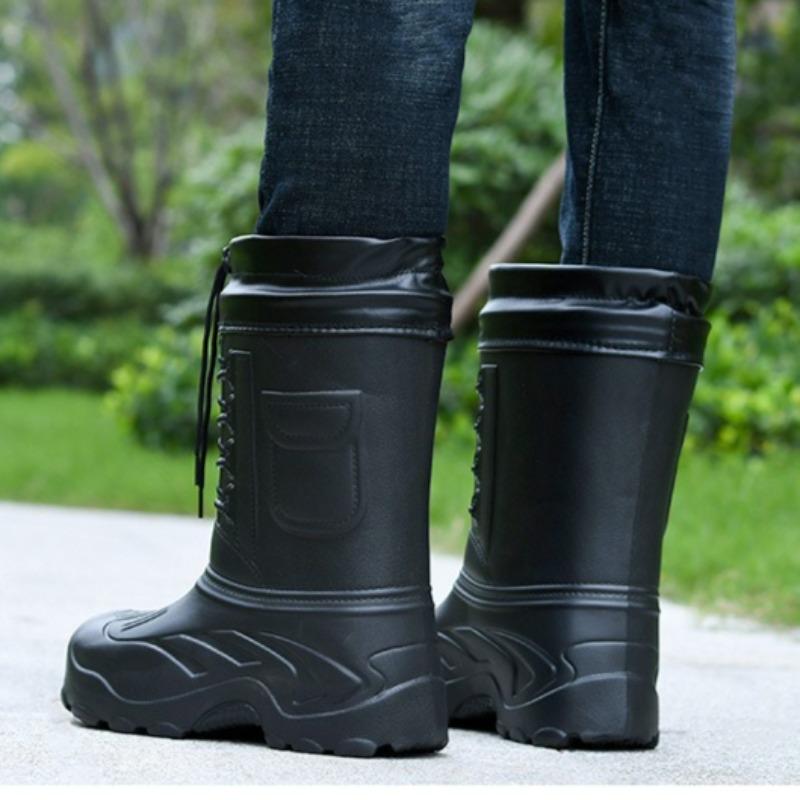 Fishing Boots, Waterproof Shoes, Detachable Inner High-top Outdoor Protective Shoes, Non-slip Rain Boots