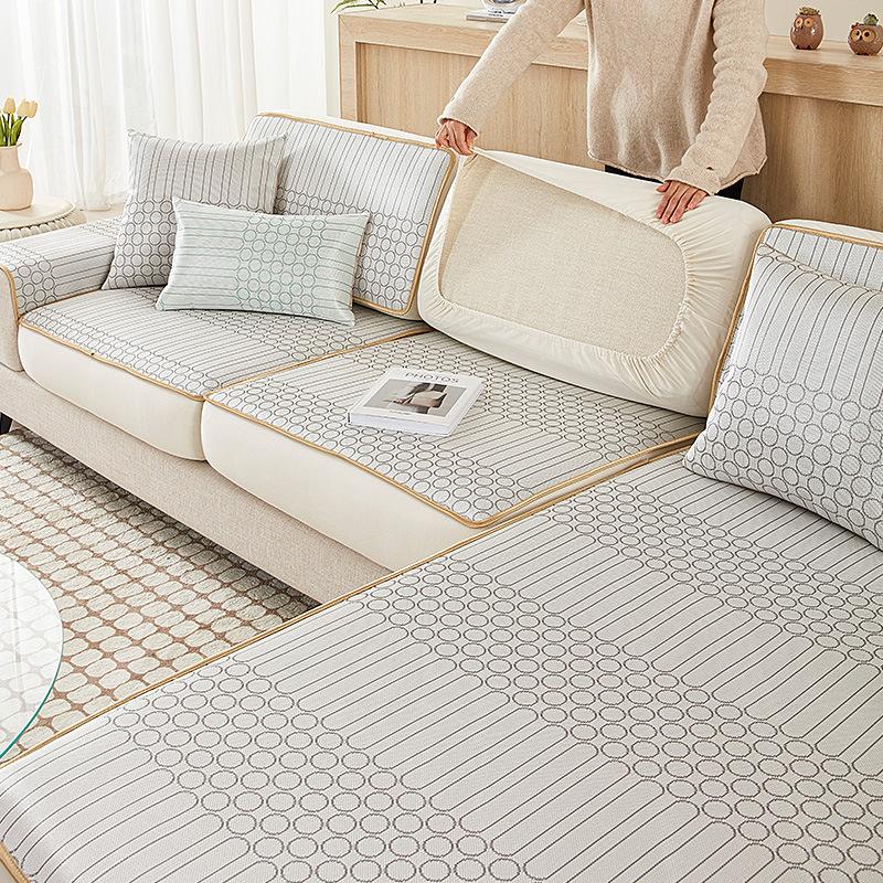 

Подушка для дивана из ледяного шелка, летняя летняя ковриковая подушка, универсальный универсальный цельный чехол для дивана 60*60