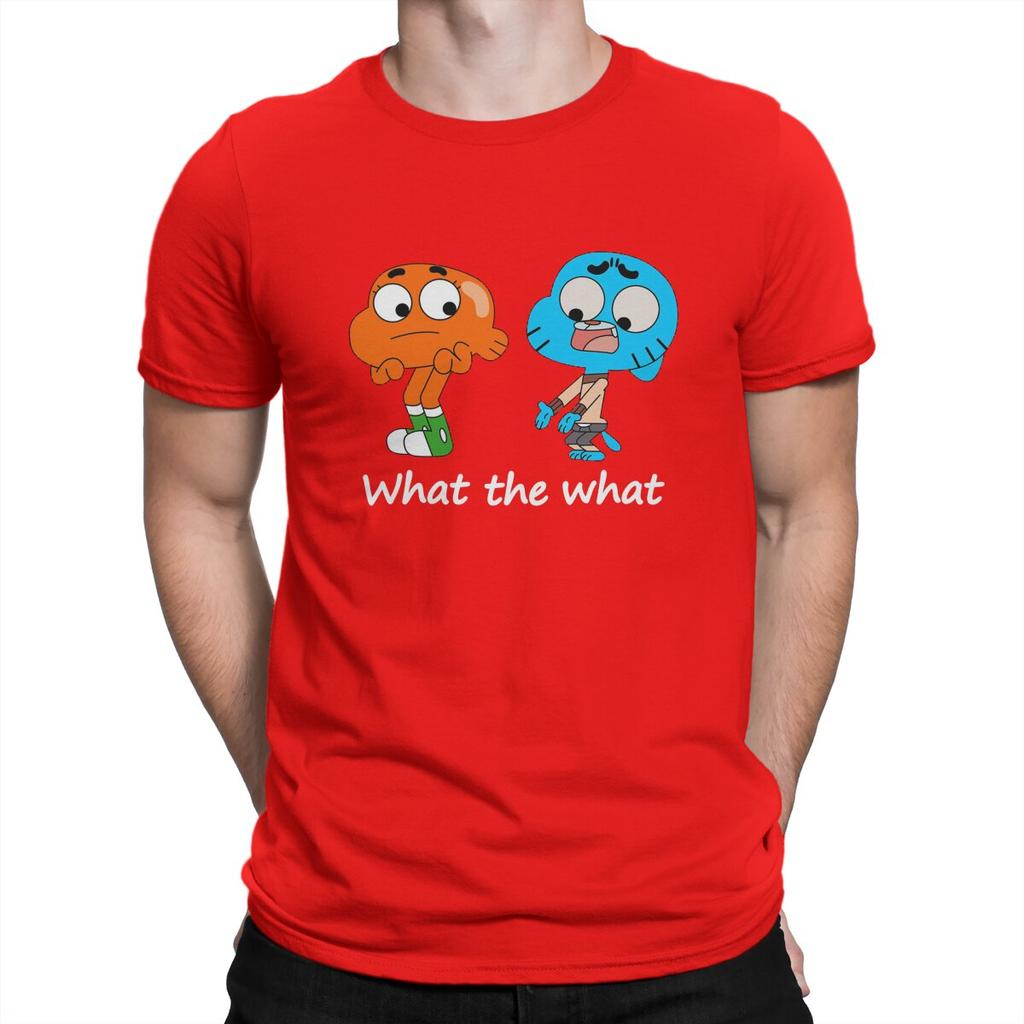 T-shirt Cool What per Unisex Girocollo 100% Cotone T-shirt Il Fantastico Mondo di Gumball Manica Corta Top Estivi