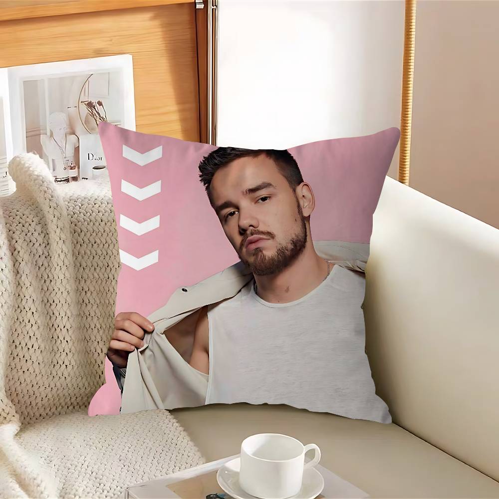 Singer L-LiamS P-Payne Pillow Covers Cartoon Sofa Decorative Home Double-sided Printing Short Plush Cute Cushion Cover
