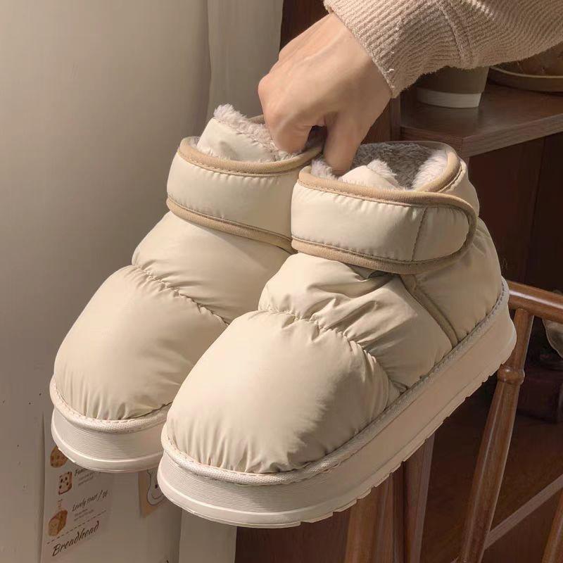 Women's Winter Snow Boots Faux Fur Lining Booties Slippers Comfortable Fuzzy House Shoes Non-Slip Indoor Outdoor Home Shoes for Women Warm Ankle Boots