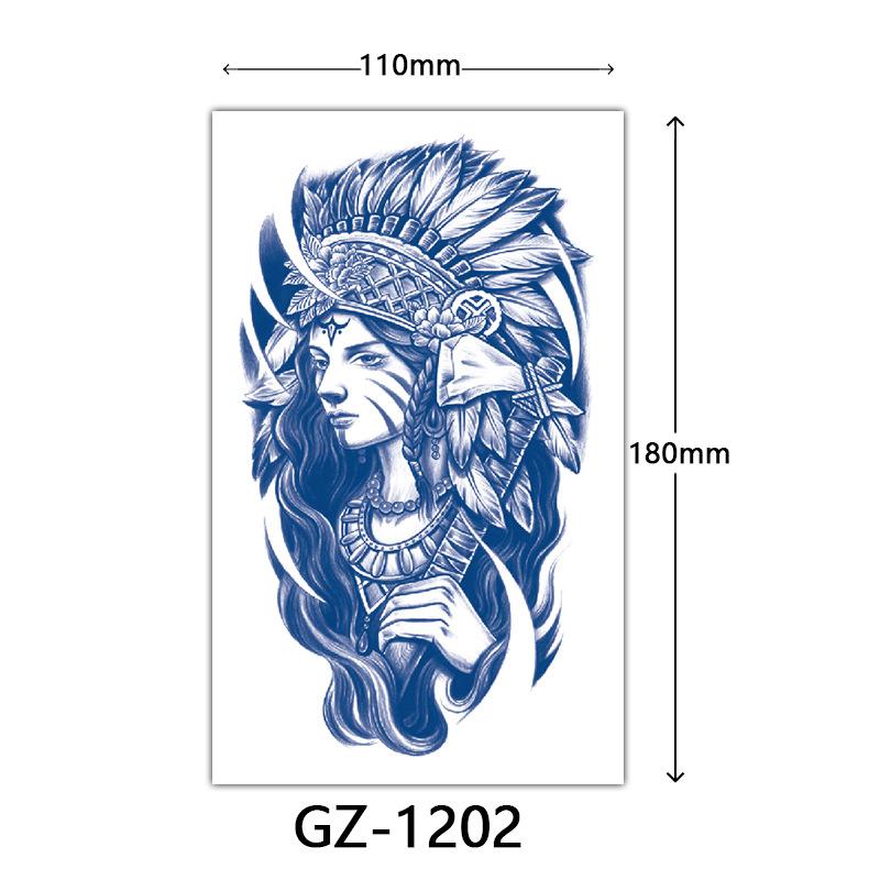 Herbal Tattoo Stickers, Juice Tattoo Stickers, Semi-Permanent English Letter Tattoo Stickers Tattoo