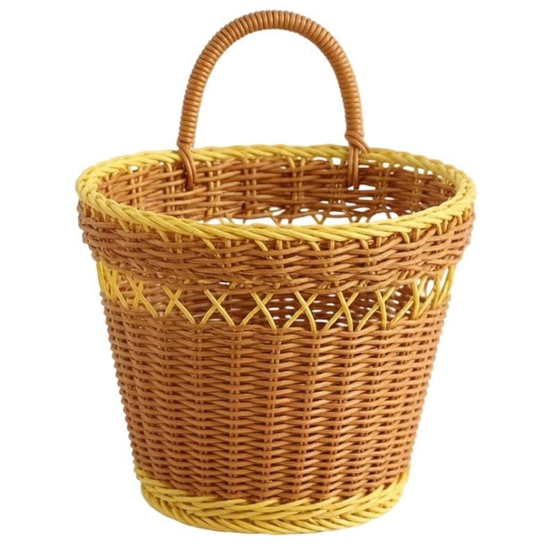 Space Saving Wall Basket With Breathable Handwoven Design Gingers Garlic Storage Container Kitchen Organizer