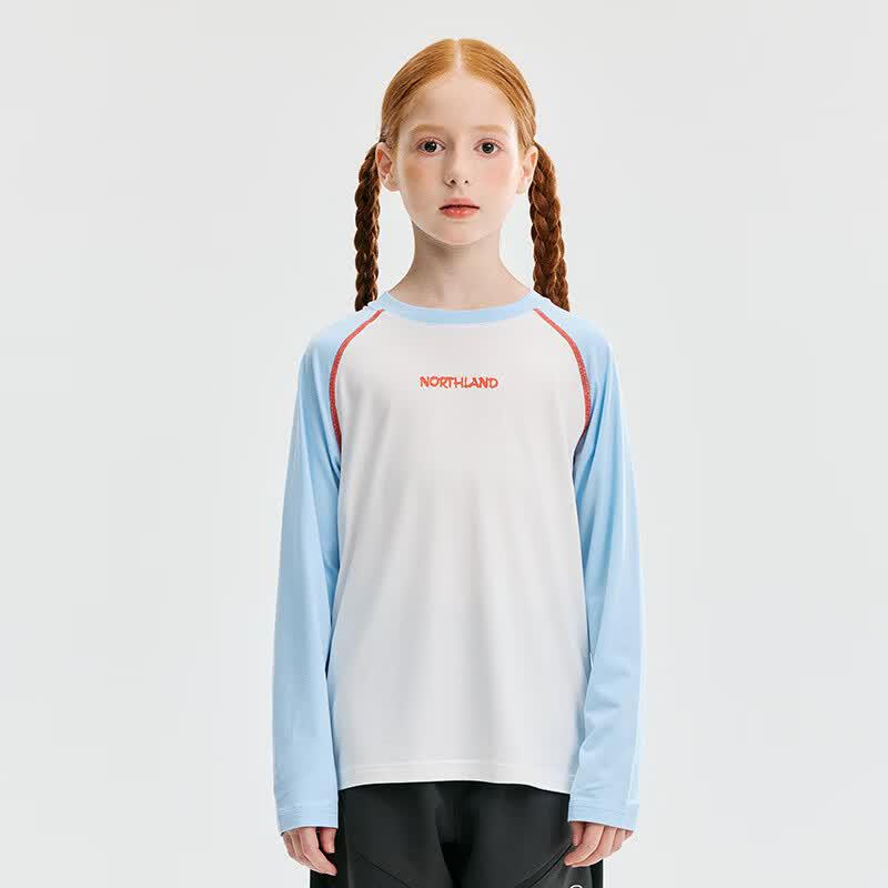 NORTHLAND Kids' Quick-Dry Long-Sleeve Round Neck T-Shirt