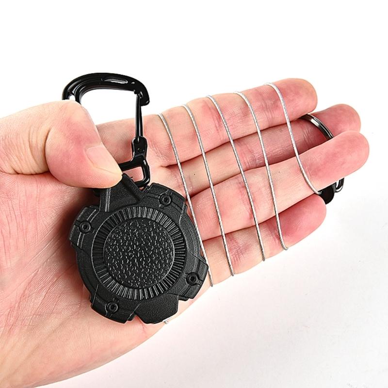 Portachiavi Retrattile Heavy Duty Portachiavi Antifurto con Moschettone Lunghezza Estensibile 31'' Porta Badge Retrattile