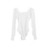 Maillot de Ballet de Manga Larga Body de Gimnasia Elástico Ropa de Baile para Mujeres Adultas Maillots de Bailarina