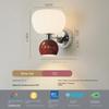 Nordic cream style LED wall lamp pumpkin light G9 bulb bedroom bedside wall lamp study living room dining room lighting fixture