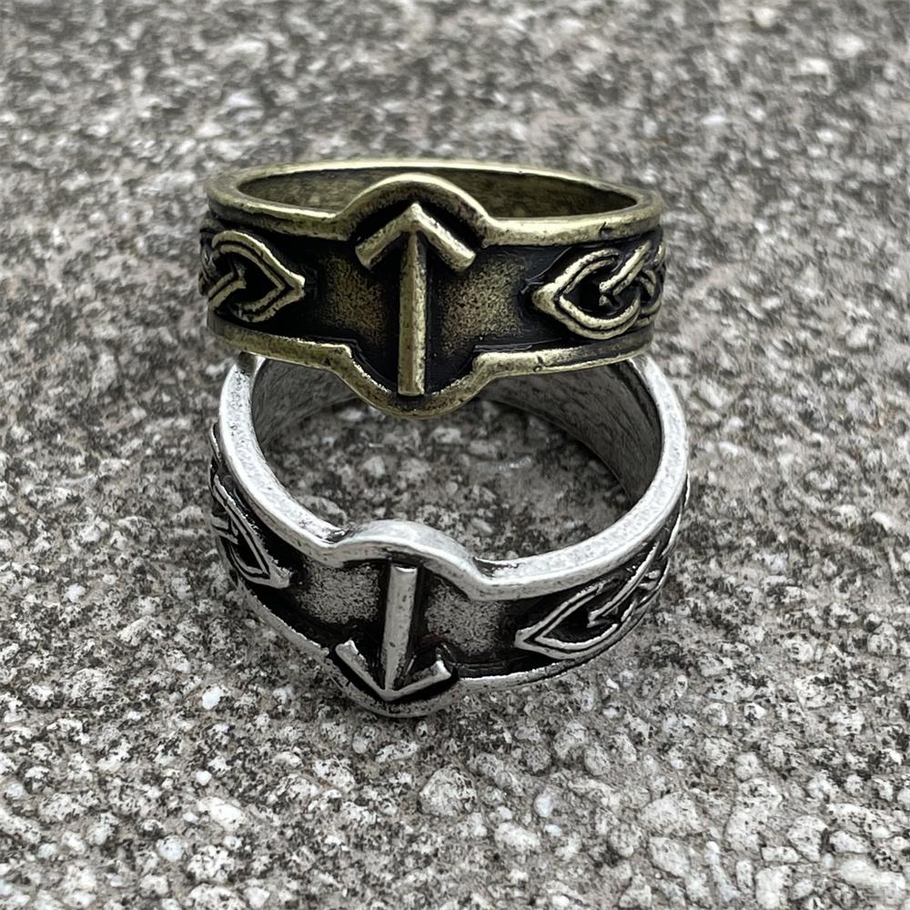 Viking Rune Ring Adjustable Norse Jewelry for Women Men Vintage Runic Amulet Stylish Unisex Design