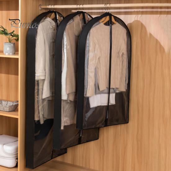 

2 шт., прозрачные сумки для одежды, утолщенные, вместительные, водонепроницаемые, гладкие, на молнии, пылезащитные, для организации чехла для шкафа XL серый
