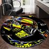 1PC Valentino Rider Round Rug, Non-slip Chair Mat, Home Decor, Circle Carpet Perfect for Office, Bedroom, Living Room,Christmas Gift