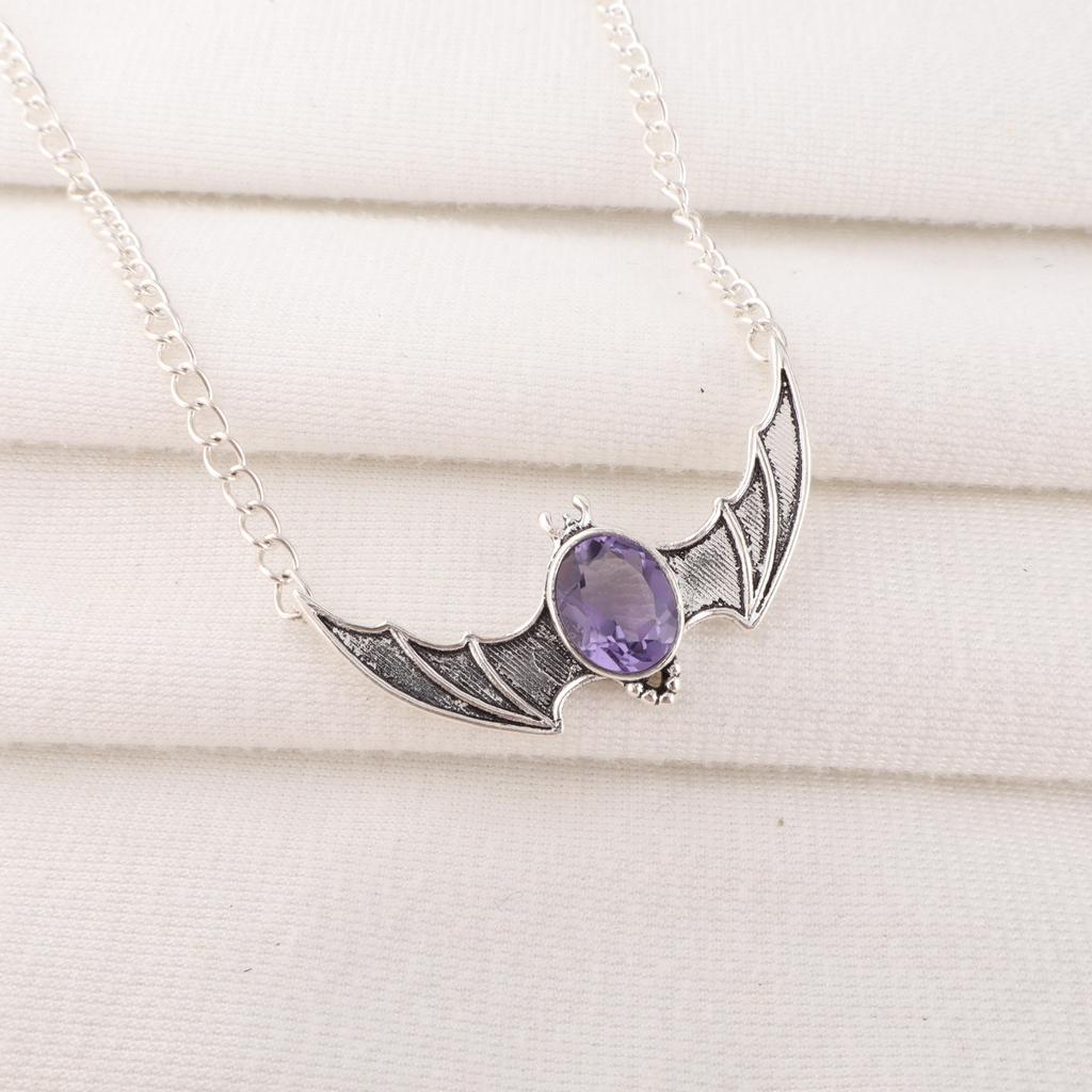 Iolite Gemstone Jewelry, 925 Solid Sterling Silver Pendant, Handmade Awesome Jewelry Gift For Mother, Spiritual Pendant For Gift