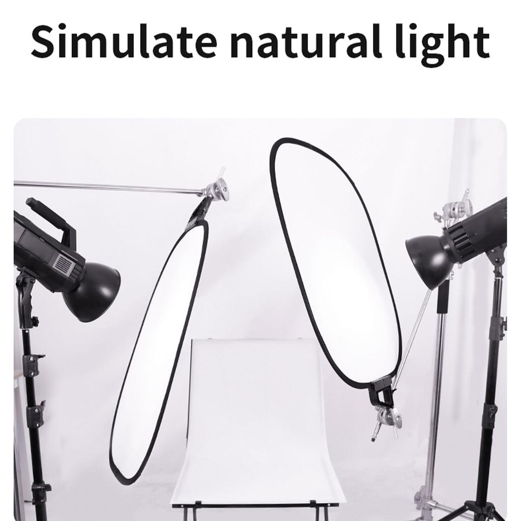 5-i-1 hopfällbar reflektorskiva med bärväska 72x90cm för fotografering och livestreaming