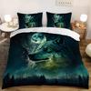 Night Sky Duvet Cover Set Queen King Size Lightweight Quilt Covers Bedroom Decor Starry Design Sky Bedspread Covers No Comforter