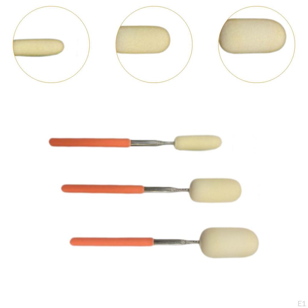 3 Pieces Telescoping Sponge Sticks Clay Throwing Tools Cleaning with AntiSlip Handle Supplies