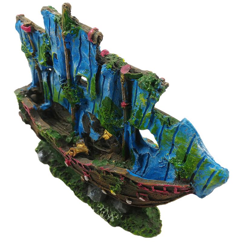 Aquarium Resin Pirate Ship Ornaments Accessories Fish Tank Aquarium Decoration