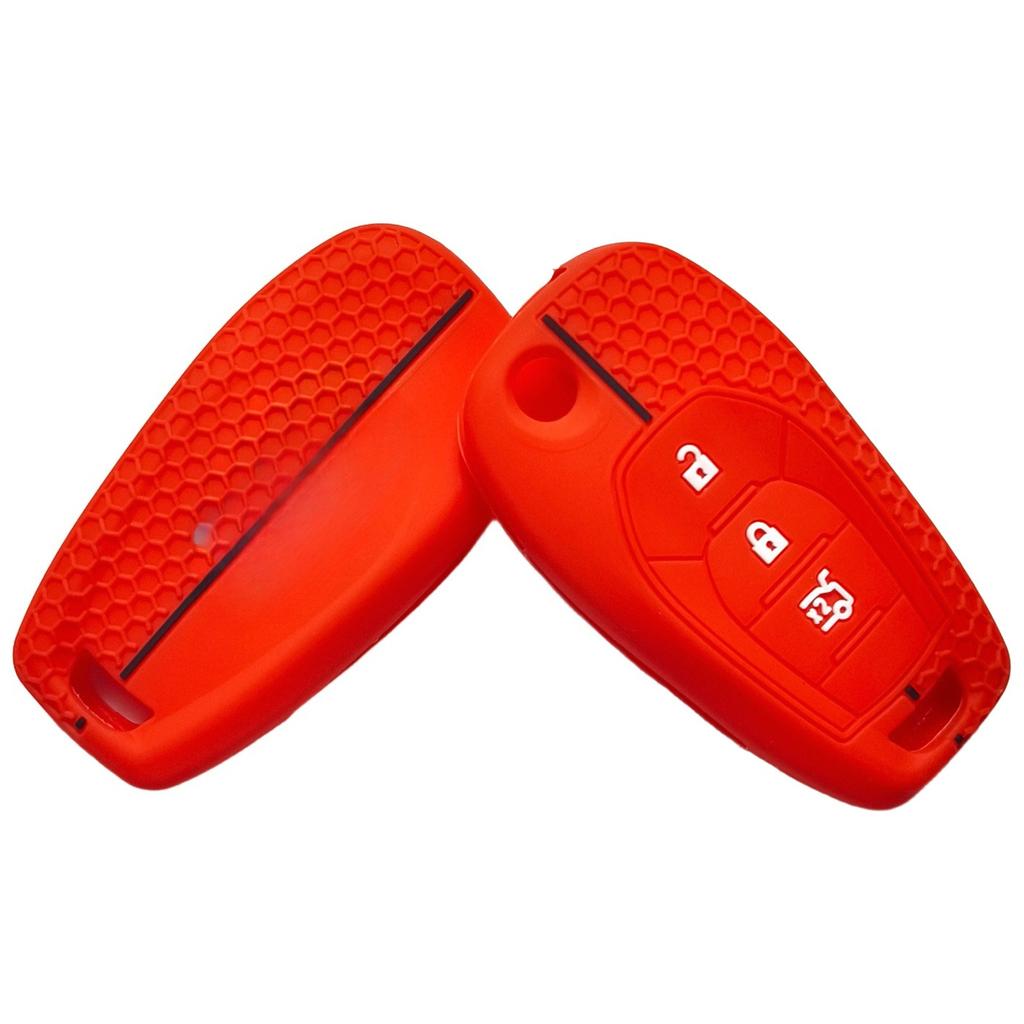 Rubber Car Key Fob Cover Silicone Protector Case For Chevrolet Cruze   Malibu Aveo Spark Sonic 3 Button Flip Remote Set