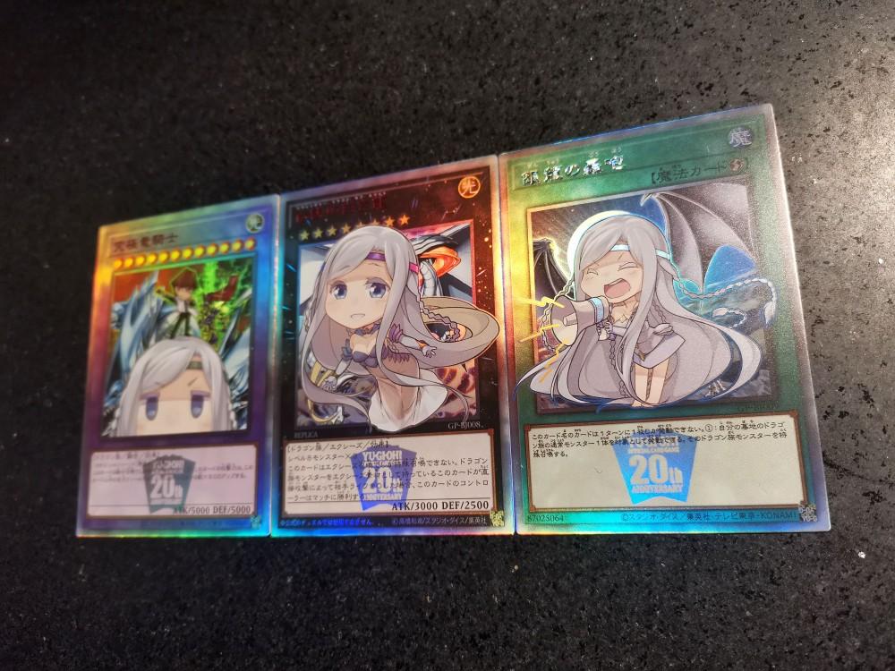 3pcs/set diy Yu-Gi-Oh! Blue-Eyes White Dragon Girl Self Control Collect Signature Trading Flash Card Anime Cartoon Gift