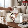 2D Flat 1pc, Tissue Box. Colorful Dreamy Pattern Napkin Dispenser, Reusable, Daily Desktop Tissue Organizer, Suitable for Kitchen Living Room Bedroom