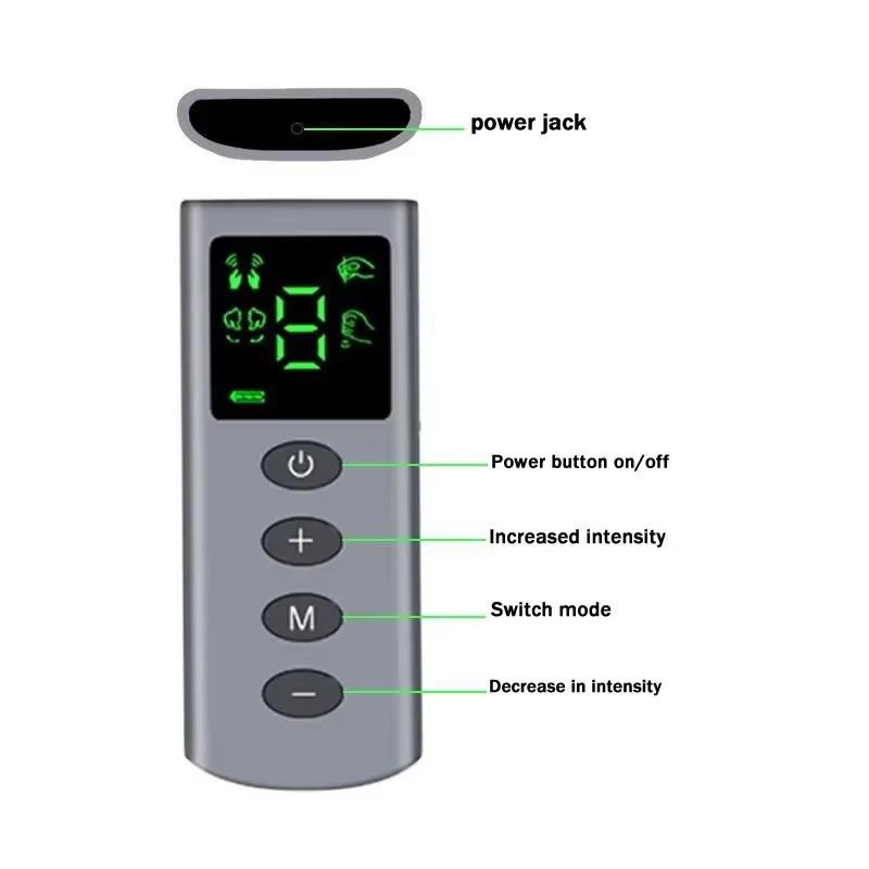 TENS EMS Massage Gloves 4 Mode 9 Level Hand Muscle Relaxation Device Beauty Spa Wellness Tool USB Rechargeable Silver Fiber