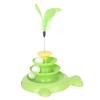 Cat Ball Tower Toy 3 Level Detachable Pet Track Interactive Toy with Teasing Feather for Kitten