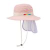 MIKI HOUSE UV with Sunshade for Boys and Size M Hat, Protection, Cover, Logo, Girls, Baby, Kids, Children's Clothing, (50-52cm), Pink, 12-9104-148