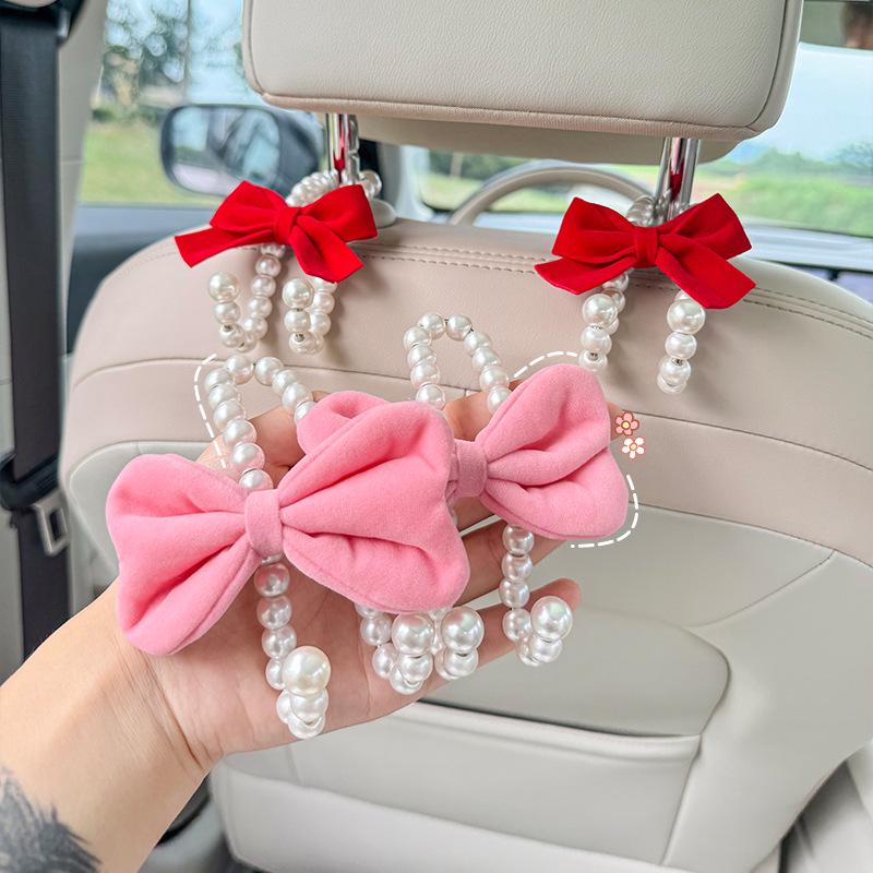 

Luxury Pearl Car Seat Hooks - High-End, Multifunctional Design