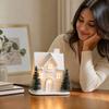 Ceramic Christmas Tree Decor with Warm Glowing Light - Festive Tabletop Ornament for Holiday Home Decor