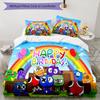 3-teiliges Regenbogenfreunde1 Muster Bettwäsche-Set Bettbezug-Set enthält Bettbezug & Kissenbezüge, perfekte Ganzjahres-Schlafzimmerdekoration & Geschenk