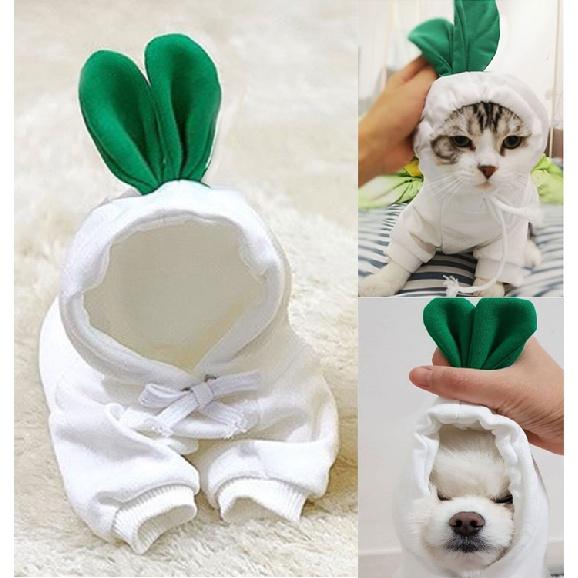 

Толстовки для собак, дизайн с листьями редиса, одежда для домашних животных, пуловер, комбинезон на 2 ноги, толстовка с узорами безопасности, наряд для собачки