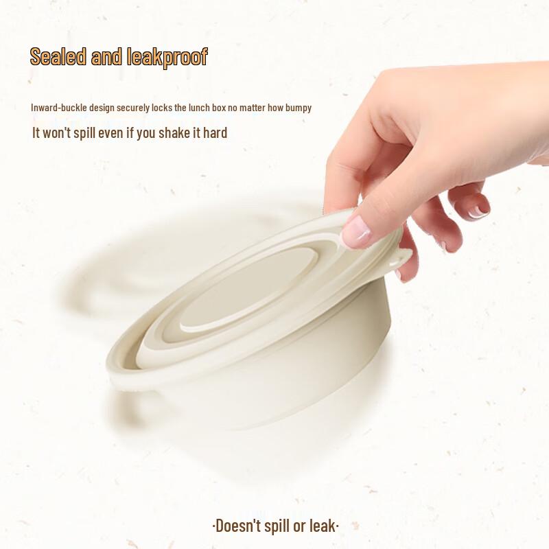 280ml Biologiskt nedbrytbara Runda Matbehållare av Majsstärkelse med Lock - 100-pack