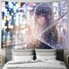 Exquisite AnimeStyle Decorative Hanging Cloth 3D Rainy Night Scene with GlowintheDark Wall Fabric