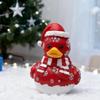 Christmas Duck Ornaments Holiday Resin Ducks Festive Christmas Ornament Duck Snowman Punk Goth Resin Duck for Home Halloween