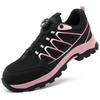 Women's Breathable Steel Toe Safety Shoes - Anti-Smash, Anti-Puncture, Anti-Odor with Rotating Button.