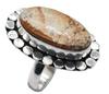 Picture Jasper Natural Gemstone Ethnic Antique Design Ring US Size-7.5 A111
