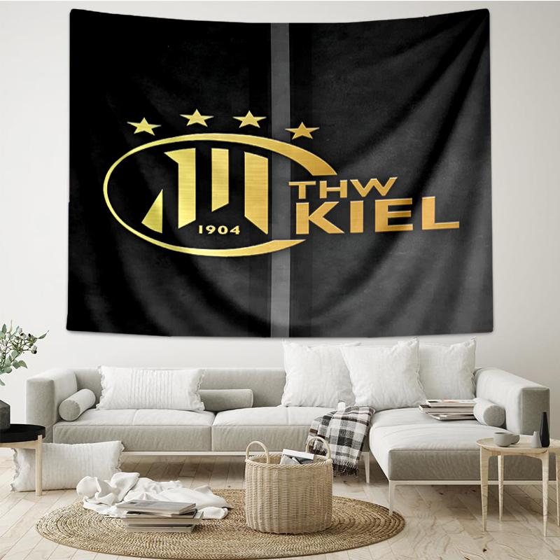THW Kiel Print Tapestry, Backdrop, Easy Setup, Ideal for Bedroom, Office & Living Room, with Aesthetic Wall Hanging Decor.