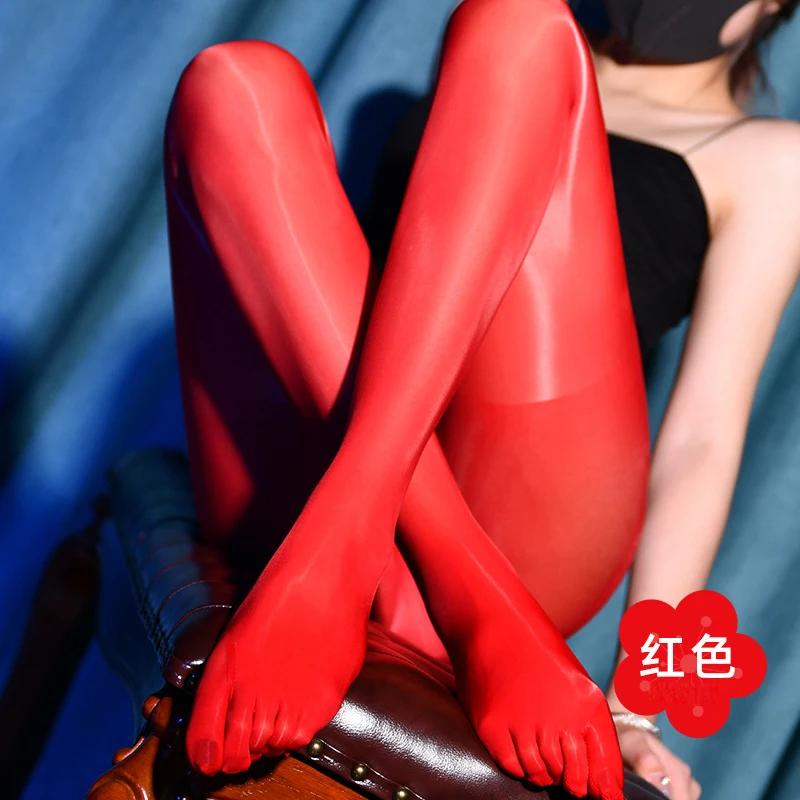 Five Toe Pantyhose High Elastic 360 Seamless Tights Oil Shiny Glossy Thin Sheer Transparent Lingerie Exotic Leggings Pantyhose