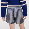 Nike X Bode Astro Grabber SS24 Striped Elastic Mid-Waist Fitted Warm Casual Shorts Unisex Bottoms Blue White FJ0206-122