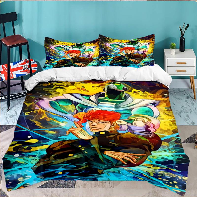 3PCS Jojo Bedding Set,Including 1pc Duvet Cover And 2pcs Pillowcases Perfect for Bedroom, Dormitory, Large size Fan Christmas gift