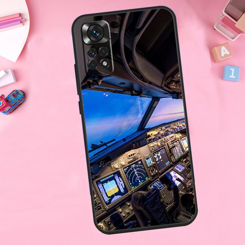 Flight Instruments Cockpit For Xiaomi Redmi Note 14 13 10 11 12 15 Pro Plus Phone Case For Redmi 15C 13C 12C 10C 14C 15
