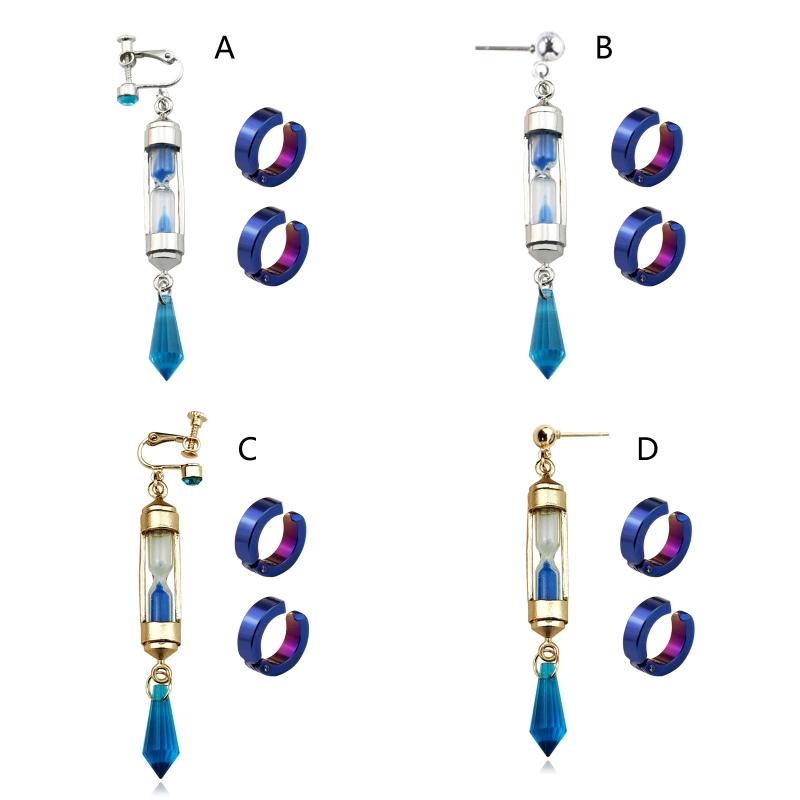 Anime The for Case Study of Vanitas Cosplay Prop Unisex Earrings Ear Clips Stud Jewelry Gifts Hourglass Pendants Accesso