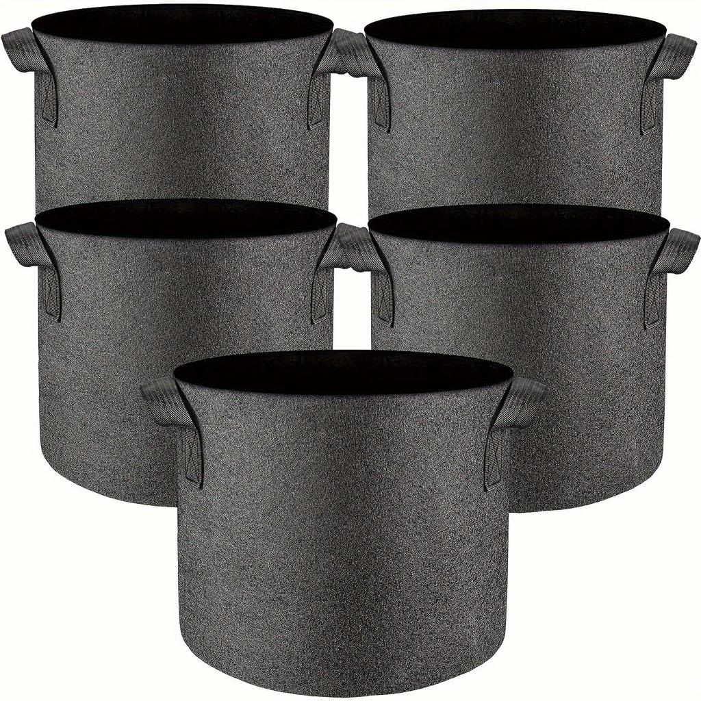 5pcs Grow Bags 5 Gallon Plant Grow Bags Multi-Purpose Nonwoven Fabric Pots with Durable Handles,Outdoor Garden Plant Pots for Vegetables Fruits