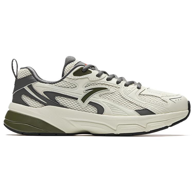 Anta Comfortable AT803 Breathable Lightweight Low-Top Casual Shoes Men sneaker Coarse-Linen-Gray Volcanic-Gray 912538822-5
