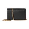 Gucci Marmont brand logo chain design cowhide shoulder bag women's black