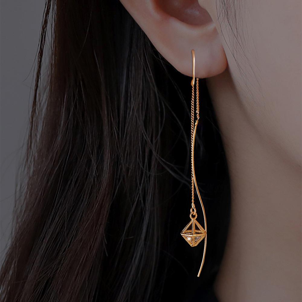 

French Tassel Fairy Zircon Earrings - Elegant Square Cut Trendy Jewelry
