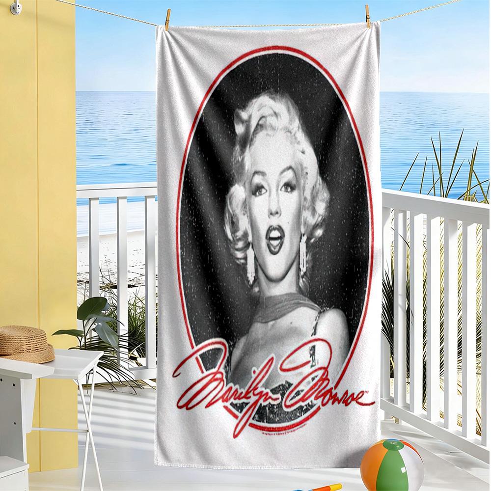 Marilyn Monroe Iconic Pose Beach Towel Super Soft & Absorbent Comfortable Lightweight