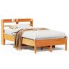 VidaXL Bed Frames and Headboard Wax Brown 120x200 Cm Pine Wood, Bed, Bedroom Furniture, Wooden Bed, Bed 3306893