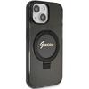 Guess Guhmp13Mhrsgsk Iphone 13 / 14 / 15 6.1 Czarny/Black Hardcase Ring Stand Script Glitter Magsafe