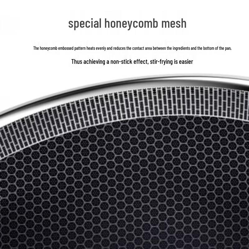 KOBACH 304 Stainless Steel Honeycomb Non-stick Wok